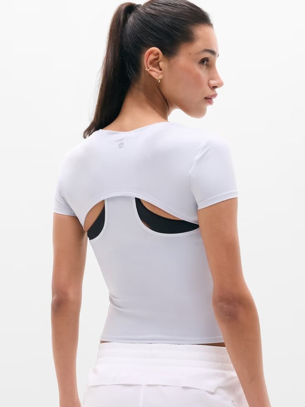 New Athleta S Endurance Racerback Tee Dove Blue Small Regular